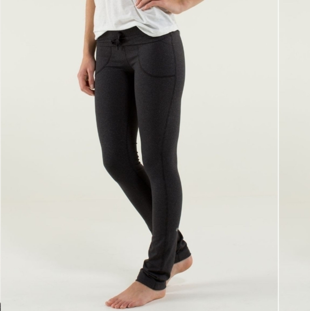 Lululemon Skinny Will Pant Wee Stripe Black Heathered Black Sz 4